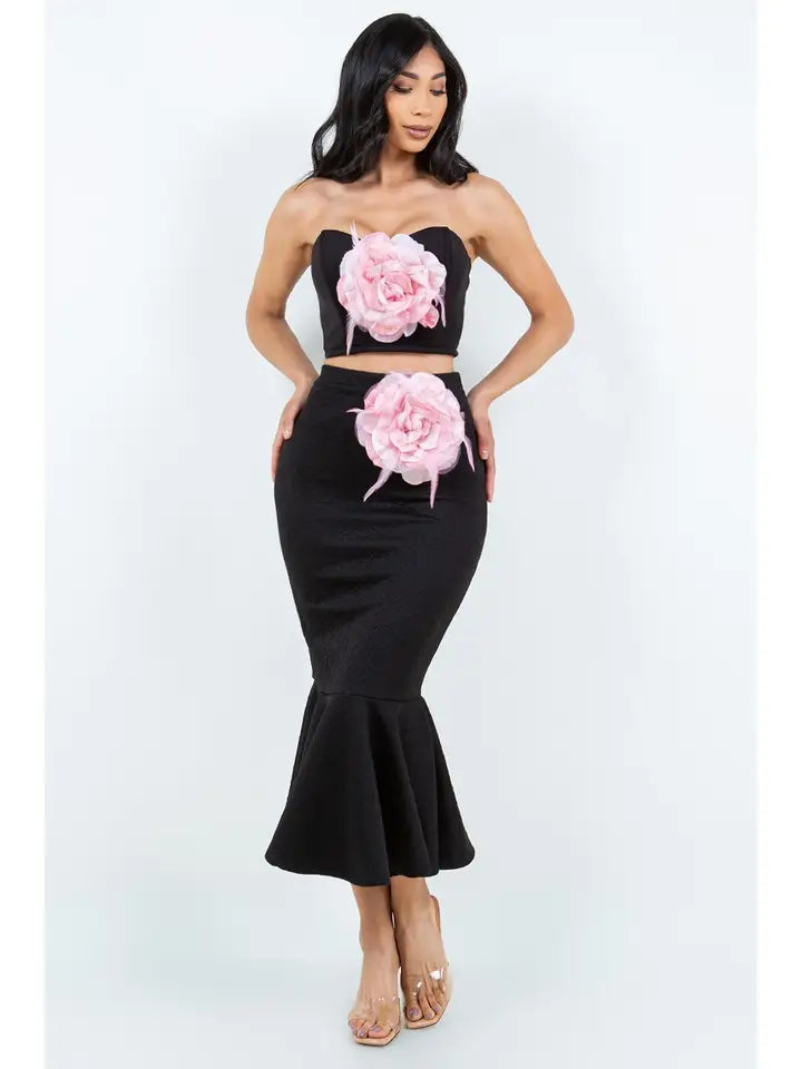 OFF SHOLDER SKIRT SET