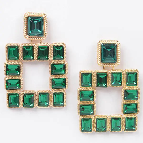 Rhinestone Square Earring