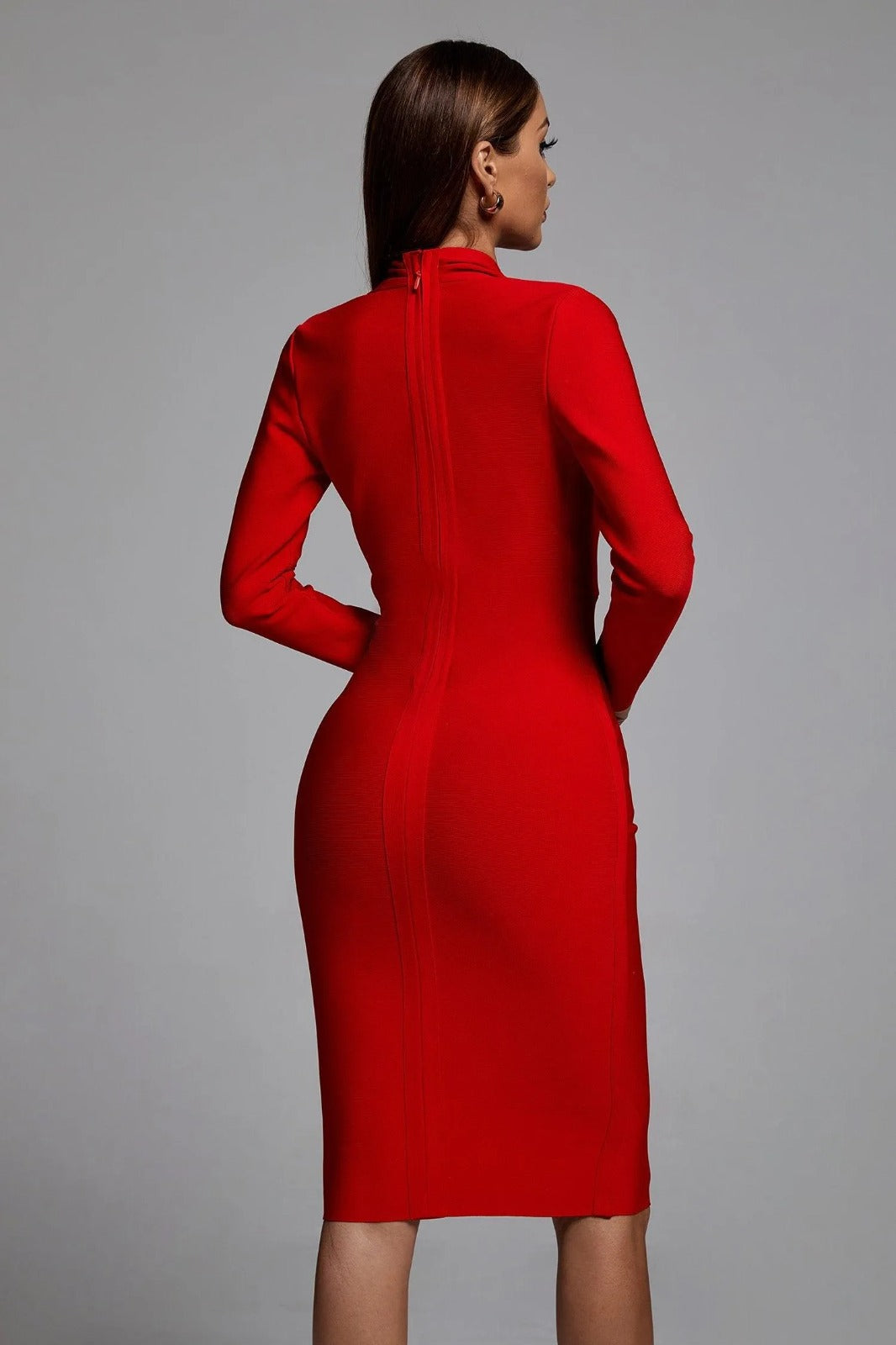 Persephone Bandage Dress-Red