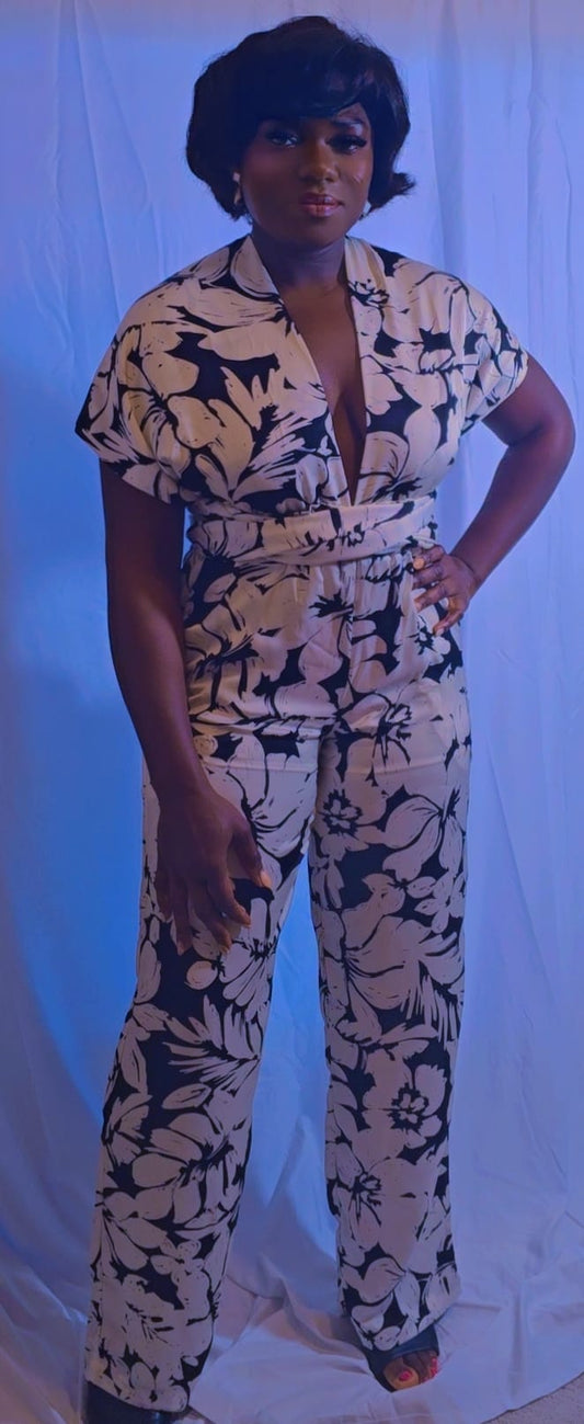 Jumpsuit. BLACK / OFF-WHITE