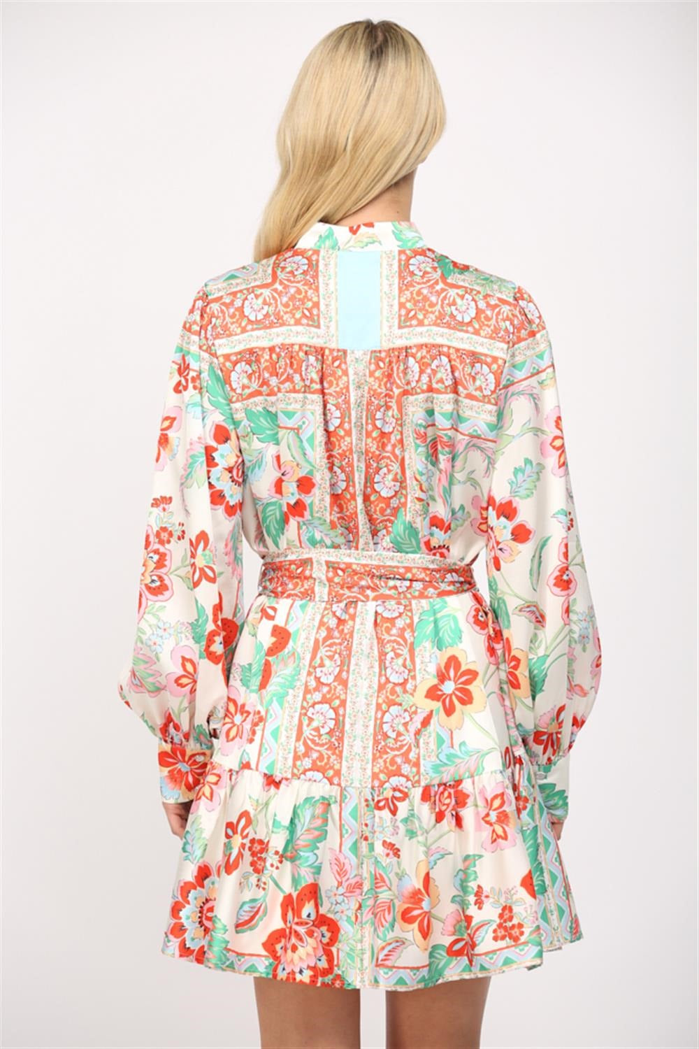 SCARF PRINT ( CREAM MULTICOLOR )